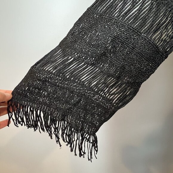 Damianou Black Witchy Duster Size M/L Cardigan Kimono Vintage Whimsigoth - Picture 6 of 14